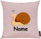 Shirtinstyle Sofakissen Kinderkissen Tiermotiv Schnecke mit Wunschnamen, Größe 40 x 40cm, Farbe Altrose