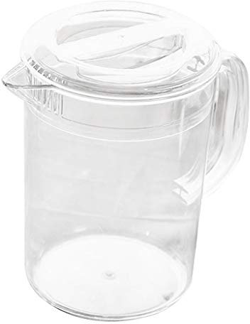 Gazechimp Pichet en Verre avec Couvercle - Carafe pour Boissons Chaudes et Froides, Pichet à Boisson pour Thé Glacé Maison et Jus - 1.5L