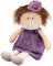 Herbests Kuschelpuppe Weiche Stoffpuppe mit Kleidung und Haaren für Kinder von 0-5 Jahren, Mädchen Geschenke Baby Puppe Weiche Puppe Handmade Textilpuppen Gefüllte Puppen Rag Dolls,Lila,35CM