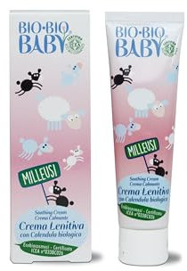 Pilogen Carezza - Bio Baby Milleusi 100% biologische Beruhigende Creme für Kinder und Babys, auf Basis von Ringelblume, für Gesicht und Körper, spendet Feuchtigkeit und beruhigt die Haut, ideal für