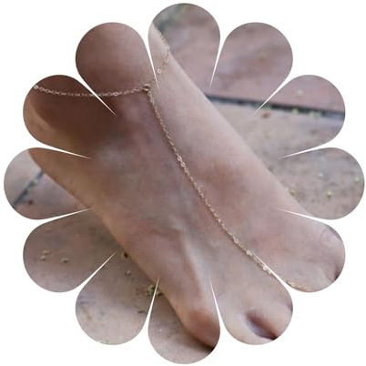 Aneneiceera Bracelet De Cheville Avec Anneau En Or, Sandales Pieds Nus, Bracelet De Cheville Simple, Chaîne D'orteil, Mariage, Chaîne De Pied En Couches, Bijoux Pour Femmes Et Filles.