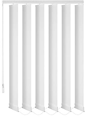probath ERSATZLAMELLEN 8 Farben 250 cm LANG INDIVIDUELL KÜRZBAR AUSTAUSCHLAMELLEN LAMELLENVORHANG (Weiss, 15er Set)