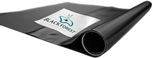 Black Forest Pond Shop Schwarze PVC Teichfolie 1,50 mm 8 x 8 m für Schwimmteich Gartenteich Badeteich - Made in Germany 8x8m