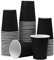 Yuxitia Lot de 60 gobelets en carton jetables noirs pour fête de mariage, pique-nique, barbecue, voyage et événement, 237 ml (noir)