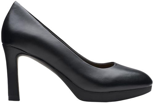 Clarks Ambyr2 Braley, Bomba Mujer, Black Leather, 38 EU