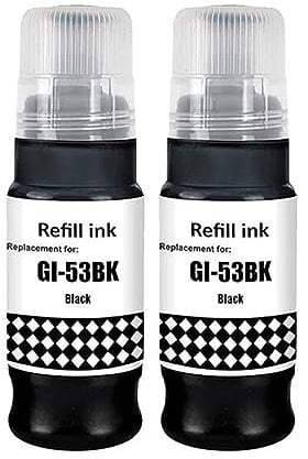 GI53 GI-53 Ink Compatible with Canon GI53 GI-53 Ink Bottle Multipack for Pixma G650 G550 (2-Pack, 2 Black)