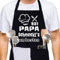 FUKPO Kochschürze Herren Schwarz, Baumwolle Grillschürze für Papa Männer Lustige Schürze Mann mit Taschen, Verstellbar Küchenschürze Herren Personalisiert Schürzen Lustig Geschenke
