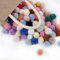 GreatRise 2-3 cm Kunstfell Pompon Fellbommel für Mützen Pelz Flauschige Pompon Ball Kunstfell Bommel für Mützen Schuhe Schals Taschen Schlüsselanhänger DIY Kreative Handwerk Gemischte Farben 10 Stück