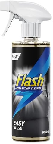 Flash Car Care Leather Cleaner (500ml) – Car Seat & Interior Upholstery Cleaner, Easy-to-Use for Leather Care, Steering Wheel & Trim Conditioner