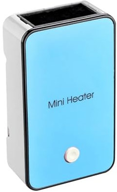 Calentador eléctrico Mini calentador eléctrico portátil de 50W for uso en interiores, estufa de calefacción práctica, calentadores de aire, soplador caliente de mesa que ahorra energía(Blauw)