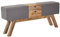 Design Turnbock Sitzbank Grau mit Schubladen 120x56x30 cm | Turnhocker Bank aus Stoff mit Stauraum | Hocker Garderobenbank Sitzhocker Springbock Turnbank