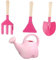 Toyvian 4pièces Outils De Jardinage pour Garçon Fille Arrosoir Et Pelle Bois Outils De Jardin Colorés pour Cultiver La Créativité Rose