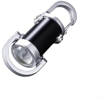 Emiif Keyring Torch - Rechargeable USB LED Flashlight 3 Light Modes Waterproof Pocket Keychain Torch for Night Camping(1 Pack)