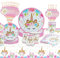 Vaisselle de Fête Assiette Licorne, 65 Pièces Ensemble Vaisselle de Fête Licorne, Décorations Anniversaires Licorne, Vaisselle Licorne pour Enfants Anniversaire Party Baby Shower (16 Invités)