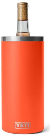 YETI Rambler Wine and Champagne Chiller, Stainless Steel Insulated, Papaya