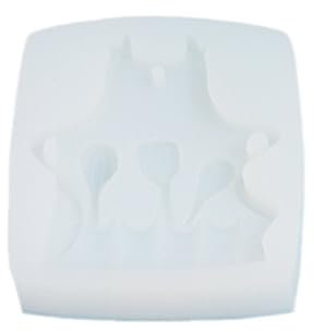 Ksikdeg Molde de silicona de grado alimenticio con forma de cuchara, para delantal, con cuchara, azúcar, fondant, chocolate, fondant