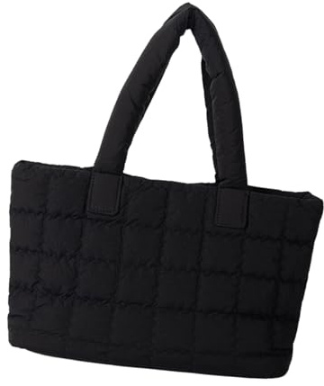 UncleS Praktische Handtasche Mit Großem Fassungsvermögen Lässige Daunen Baumwolle Weich Gepolsterte Taschen Mit Tragegriff Oben Für Bürotreffen Und Kurztrips. Tasche