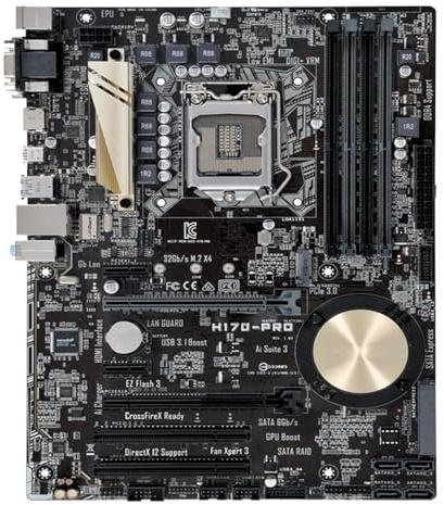 schede madri Scheda Madre Fit For ASUS H170-PRO + Kit CPU I5-6500 Intel H170 LGA 1151 4×DDR4 64GB M.2 PCI-E 3.0 DVI HDMI ATX(Motherboards)