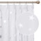 Deconovo Dekoschals Thermogardine mit Sterne Gardinen Blackout Vorhang Kräuselband Wohnzimmer, 160x132 cm(HöhexBreite), Grau Weiß, 2er Set
