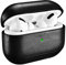 AirPods Pro Ledertasche Hülle, ICARER Echt Leder Tasche Stoßfeste Schutzhülle Slim Lightweight Echtleder Leder Case für Apple AirPods Pro AirPods 2019 Case LED Sichtbar (Schwarz)