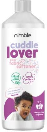 Nimble Cuddle Lover Suavizante para ropa de bebé, acondicionador de tela, 1000 ml