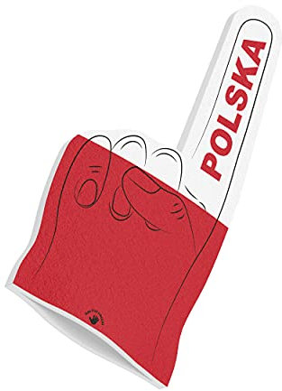 HIGH FIVE FINGERS Polen Fahne Weltmeisterschaft Europameisterschaft Flagge Fanartikel | Schaumstoff Hand für Spiele, Stadion, Events | One Size | 44 x 22 x 2,5 cm | Poland