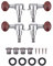 Mechaniken Stimmwirbel, Bass Ukulele Stimmwirbel 2L2R Ukulele Saiten Stimmwirbel Locking Tuner Zinklegierung Mechaniken Silber Rot von