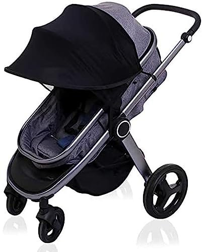 Sonnensegel Universal Kinderwagen Sonnenschutz Sonnenverdeck Babyschale Sonnenblende UV Schutz Sonnendach Wasserdicht Winddicht Sonnenschirm mit Mückennetz Staubdicht Schlummerverdeck Buggy Sportwagen