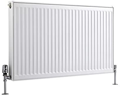 Milano Compact White Type 11 Horizontal Single Panel Convector Radiator - 600mm x 1100mm