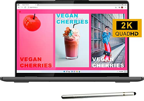 Lenovo Yoga 7i 2-in-1 Laptop, 14 2.2K Touchscreen, Intel 12th Evo Platform 10-Core i5-1235U, 8GB LPDDR5 RAM, 512GB SSD, Intel Iris Xe Graphics, Thunderbolt, Backlit KB, FP, Win11 H, W/ Stylus Pen