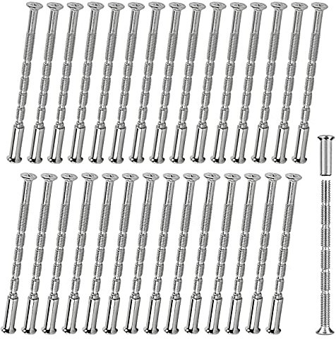 SenZee Lot de 30 vis à douille M3 avec douille M3 - Vis de raccordement - Vis de raccordement - 60 mm - Longueur réglable