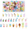Cheriswelry 54 Stück Bubble Tee-Harz-Anhänger, gemischte Farben, Nachahmung von Boba, Milch, Tee, Eis, baumelnder Anhänger für Schmuck, Schlüsselanhänger, Handyhüllen
