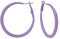 Soul-Cats 1 Paar schöne Creolen Ohrringe Ohrstecker Hoops Ø 50 mm 80er Style, Farbe: lila