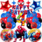 Spiderma Kindergeburtstag Deko, Spidey Luftballons Geburtstagsdeko Set für Junge und Mädchen, Spiderma Geburtstagsdeko 4 Jahre Mit riesigen 3D-Spiderma-Folienballons, Birthday Banner, Latexballons