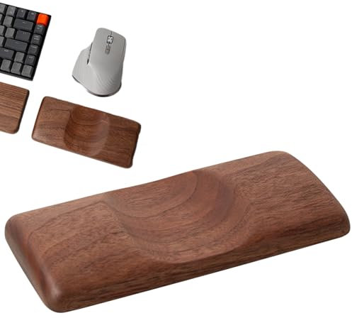 ADERN Mauspad Handgelenkstütze,Ergonomische Handballenauflage aus Holz für die Maus - Maus-Handgelenkauflage, Tastatur-Handgelenkauflage für Computer-Tastatur- aus