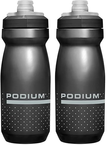 CAMELBAK Podium 21oz Fahrrad Trinkflasche – selbstschließender Deckel – auslaufsicher – einfache Handhabung – passt in Flaschenhalter – optimale Flüssigkeitszufuhr – Black, Größe: OS (Packung mit 2)