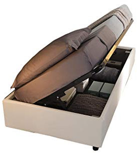 Letti Per IT Letto per Cameretta con Box Contenitore ad Alzata Laterale, Sfoderabile