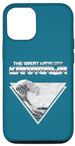 Hülle für iPhone 15 Pro Great Wave Off Kanagawa Dreieck-Blaufilter im Vaporwave-Stil