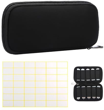 XMNIVATE USB Storage Bag With Label Sticker, Electronic Accessories Protection Box