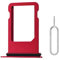 SIM Card Tray Replacement for iPhone 8/SE 2016/SE 2020/SE 2022 (Red) - Includes SIM Eject Pin Tool and Waterproof Rubber Seal - Easy Installation