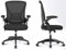FENIXSHOP24 Sedia da Ufficio Ergonomica con Supporto Lombare, con Braccioli regolabili, Regolazione in Altezza, Poltrona girevole con ruote e rete traspirante – Nera - HLD-1809