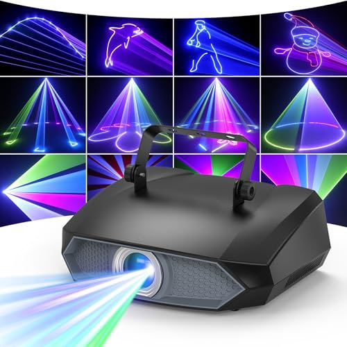 Oloaxolx Disco Licht, 3D DIY Partylicht mit Bluetooth App, DJ Discolicht Partylicht und DMX512, Geeignet für Party, Bar, Halloween, Weihnachten