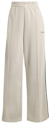adidas Women's Seasonal Essentials Colorpop Pants with Embroidered Graphic, Wonder Alumina/Collegiate Green, XL