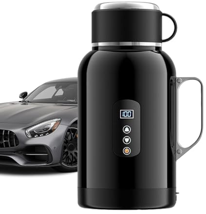 Bollitore elettrico per auto - Teiere elettriche, pentole riscaldanti portatili da 1500 ml 12/24 V | Bollitore elettrico per acqua calda per spostamenti all'aperto, viaggi in campeggio, viaggi quotidi