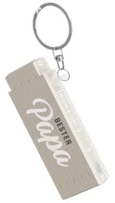 Schlüsselanhänger Mini-Zollstock Mini-Meterstab Geschenk (Weiß - Bester Papa - 3917551)
