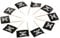 Baoblaze 20x Flagge Kuchen Picks Cupcake Topper Torten Dekoration für Halloween usw, Schädel