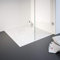 Schulte receveur de douche 90 x 90 x 4.0 cm de plain-pied en résine minérale, bac à douche carré, effet pierre blanche