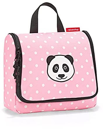 reisenthel toiletbag Kids Panda dots pink - praktischer Kulturbeutel mit Haken, wasserabweisendes Material