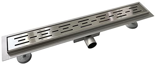 AICAIT Canaletta Scarico Doccia Canalina Scarico Doccia a Pavimento typo Fessura in Acciaio Inossidabile per Box Doccia Bagno Piscina Drenaggio 60 cm