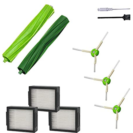 Accesorios de repuesto para aspiradora iRobot Roomba i7 j7 i6 i8 i3 i4 i1 e5 e6 I E Series incluye 1 cepillo de cerdas y 3 filtros y cepillo lateral
